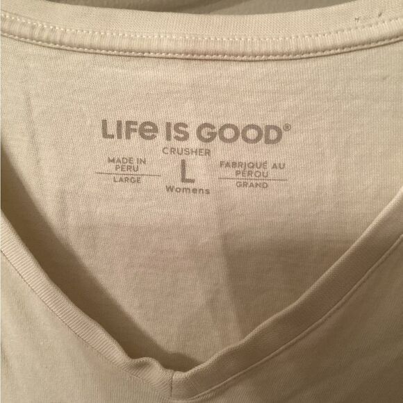 LIFE IS GOOD SIZE LARGE CRUSHER T SIMPLIFY TRAVEL TRAILER CAMPING OUTDOORS - Picture 5 of 5